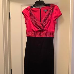 Fuchsia and Black Le Château dress